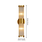 Indoor Lighting Wall Mount Lamp 2 Heads Crystal LED Bathroom Vanity Lights in Gold Finish