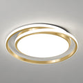 Simple Style Round Ceiling Lamp Acrylic LED Bedroom Flush Mount Light Fixture in Brushed Gold