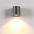 Tavon Minimalist Metal Square Outdoor Wall Lamp, Black