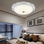 Dome Flush Mounted Light Modern White Glass 8"/12"/16" Wide LED Gold/Silver Ceiling Light in White/3 Color Light