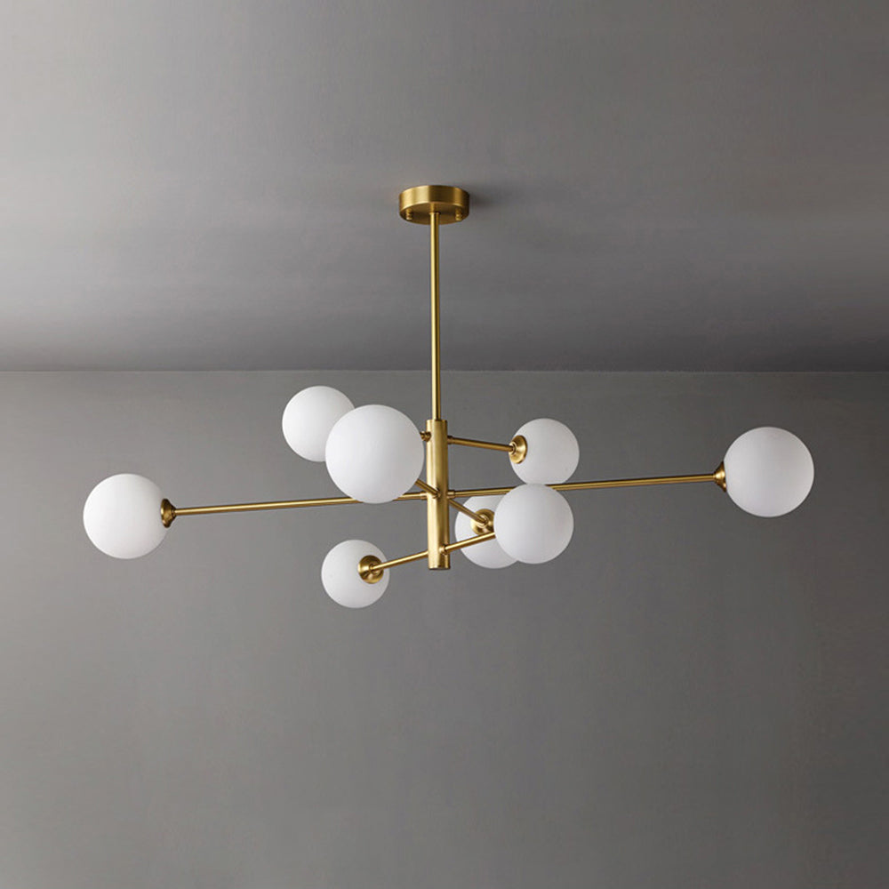 Truva Modern Bubble Chandelier. Copper/Glass. Black/Copper. Living Room