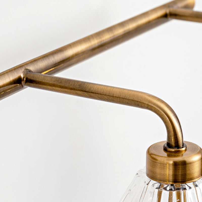 1/2/3-Bulb Cone Vanity Light Fixture Traditional Brass Metal LED Wall Sconce Lighting for Bathroom