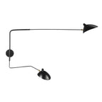 Designer wall lamp with double arm – adjustable wall light for living room, office, or bedroom