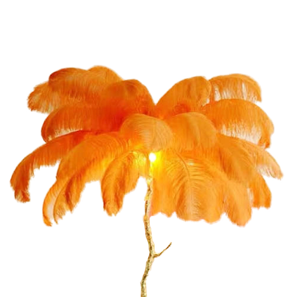 Luxury Feather/Colored Metal Floor Lamp