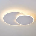 Round Acrylic Ceiling Light Fixture Minimalist White/Coffee 16"/19.5" Wide LED Flush Mount Lamp in Warm/White Light