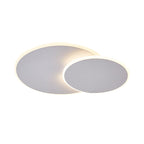 Round Acrylic Ceiling Light Fixture Minimalist White/Coffee 16"/19.5" Wide LED Flush Mount Lamp in Warm/White Light