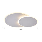 Round Acrylic Ceiling Light Fixture Minimalist White/Coffee 16"/19.5" Wide LED Flush Mount Lamp in Warm/White Light