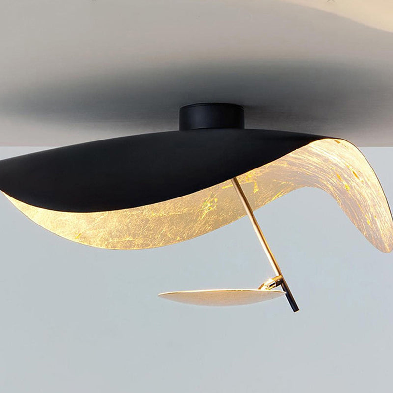 Jexie Ceiling Light Modern Leaf Black/Gold Living Room Bedroom