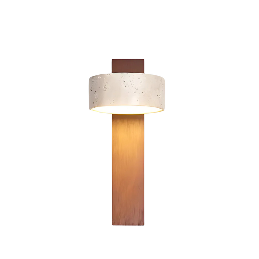Fotis - Wabi Sabi Wall Lamp | Travertine Wall Lighting Indoor