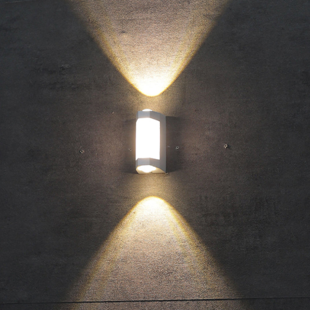 Nordic Minimalist Acrylic Rectangular Outdoor Wall Light LED Up-Down