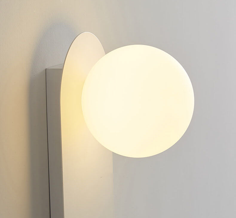 Nordic Minimalist Glass Globe Wall Sconce Light 1-light