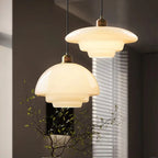 Hanging Ceiling Lamp with Milk White Glass