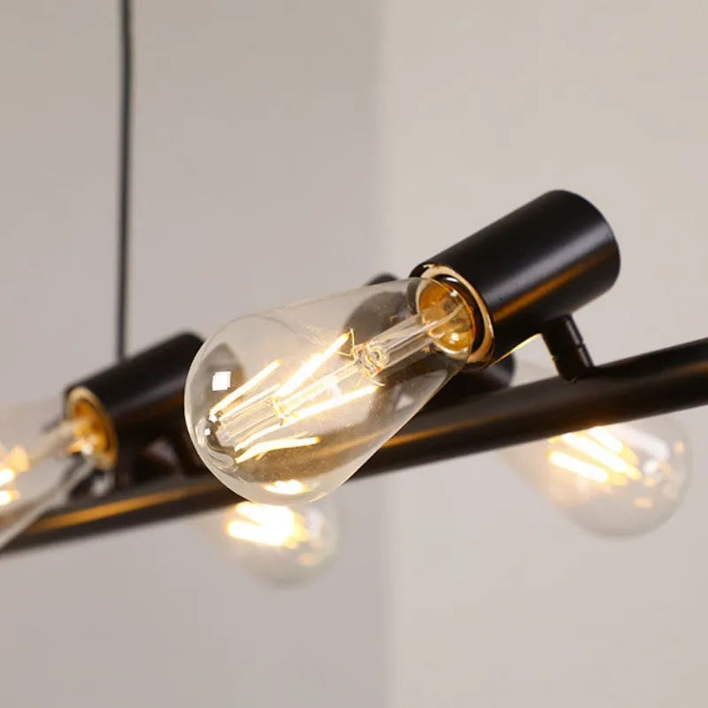 Epoch Vintage LED Chandelier Black Metal Dining/Living Room/Bar