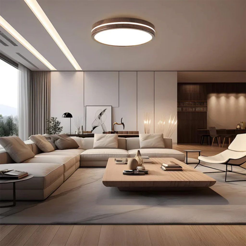 Noxu - Stylish Wooden LED Ceiling Lamp
