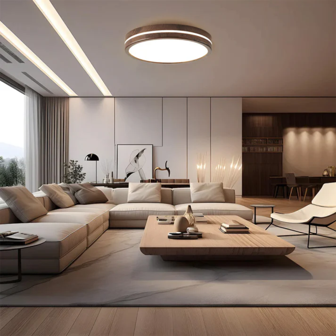 Noxu - Stylish Wooden LED Ceiling Lamp