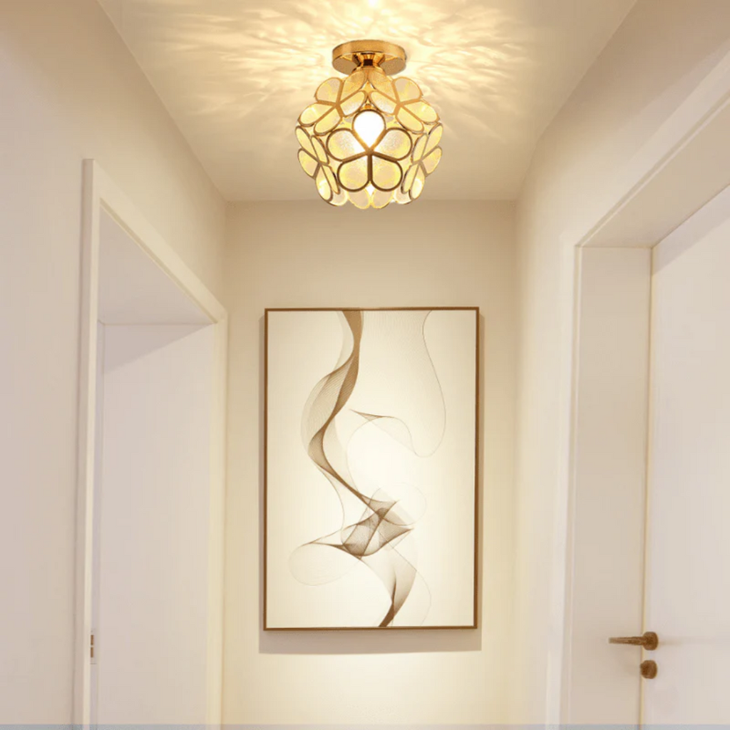 Zyvia - Luxe Glass Flower Ceiling Lamp