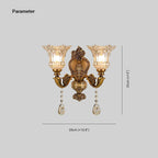 Ramiq Vintage Metal/Glass Wall Lamp, Gold