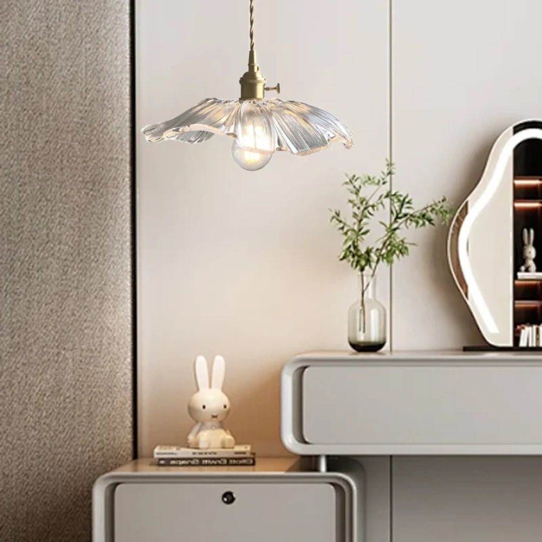 Myloq - Retro Lotus Glass Pendant Lamp