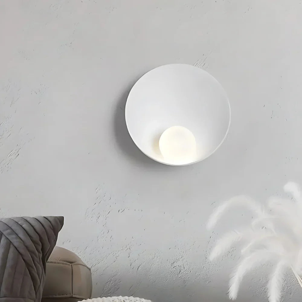 Modern Japandi Resin Bowl Wall Sconce G9 1-Light