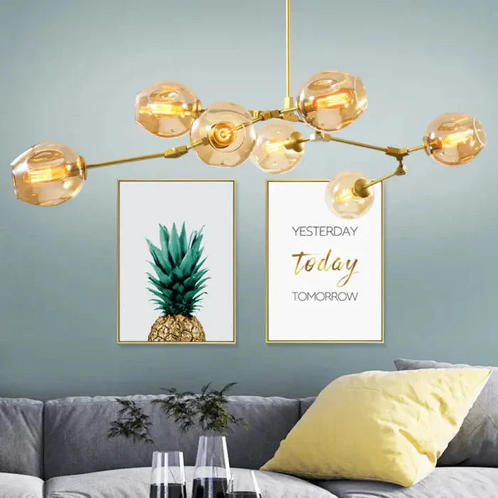 Molecular Designer Chandelier 8-Arm – Modern LED Ceiling Lamp