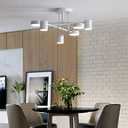 Quor LED Flush Ceiling Light, Black/White/Gold 6 Head