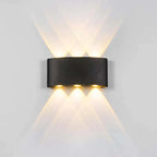 Ray Modern Outdoor Wall Light Rectangle LED White Metal Terrace