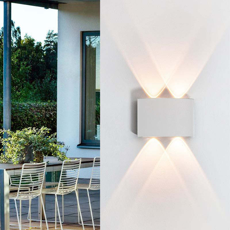 Tronix Modern Rectangular Wall Sconce Black/White. Corridor