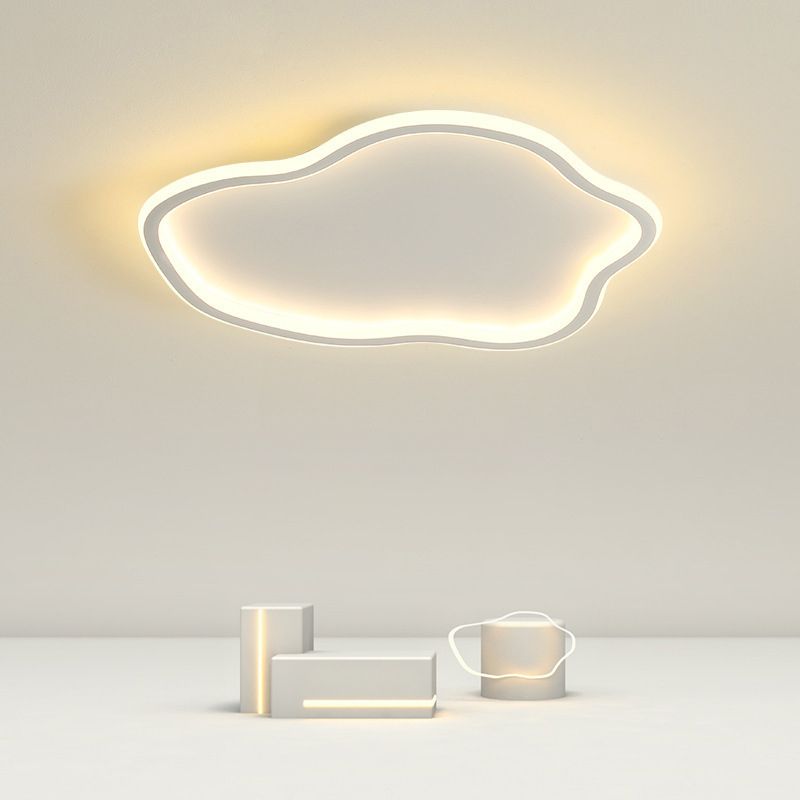 Ilyan Modern Cloud Ceiling Light. Metal/Acrylic. Black/White. Living Room