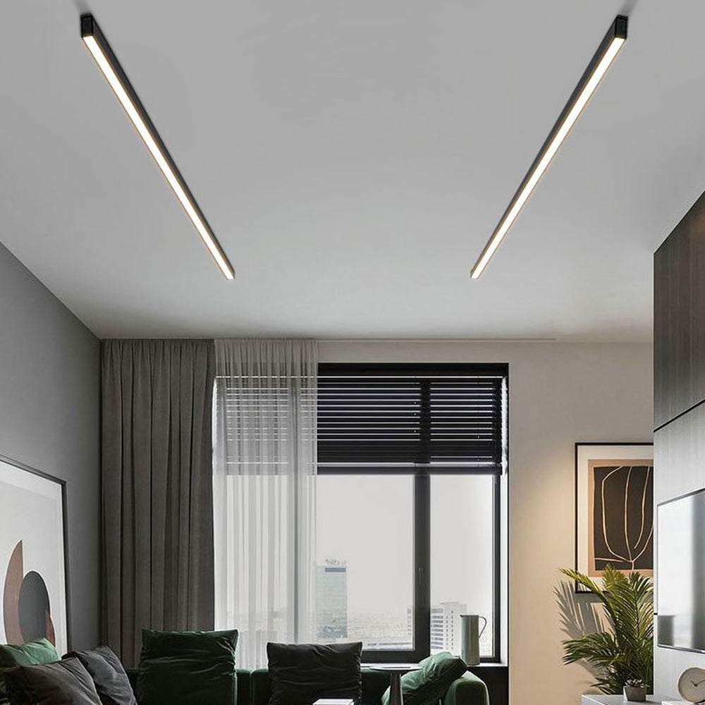 Arisha Ceiling Light Linear Modern LED Black Living Room Metal