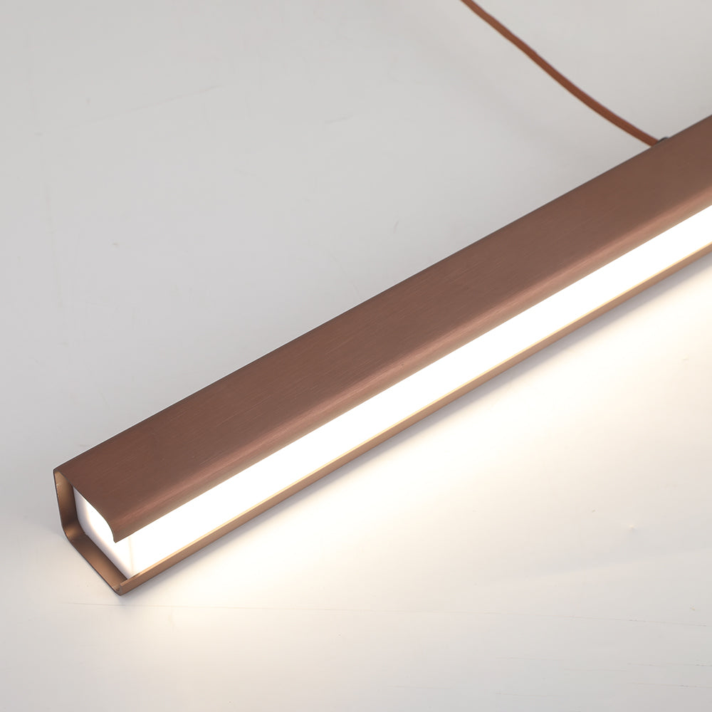 Arisha Modern LED Pendant Light Linear Black/Brown Dining Room Metal