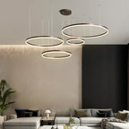Arisha Pendant Light Tir-Circle Ring Modern Black/Gold/Coffee Metal Bedroom