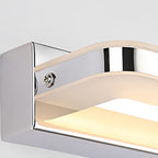 Arisha Nordic Linear Metal Mirror Front Wall Lamp, Chrome/Black