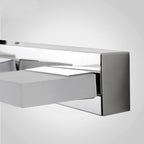 Arisha Design LED Square Mirror Wall Sconce Modern Metal/Acrylic Silver Bathroom