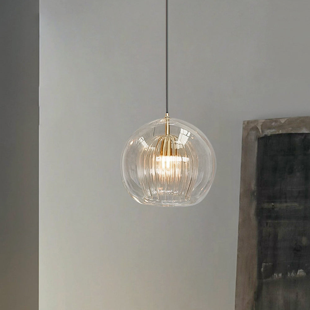 Valentina Pendant Light Clear/Amber Dining Room/Living Room Glass
