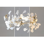 Jarn Leaf Suspension / Modern Multi Metal / Ceramic Gold / White Living Room