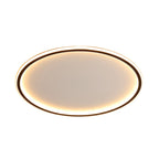 Nordic Style Disc LED Ceiling Lighting 16"/19.5"/23.5" Wide Aluminum Black Flush Lamp in Warm/White Light/Remote Control Stepless Dimming