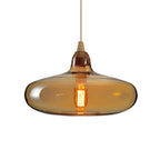Global/Gourd/Ellipse Pendant Light Contemporary Smoky/Amber/White Glass 1 Light Dining Room Hanging Ceiling Lamp