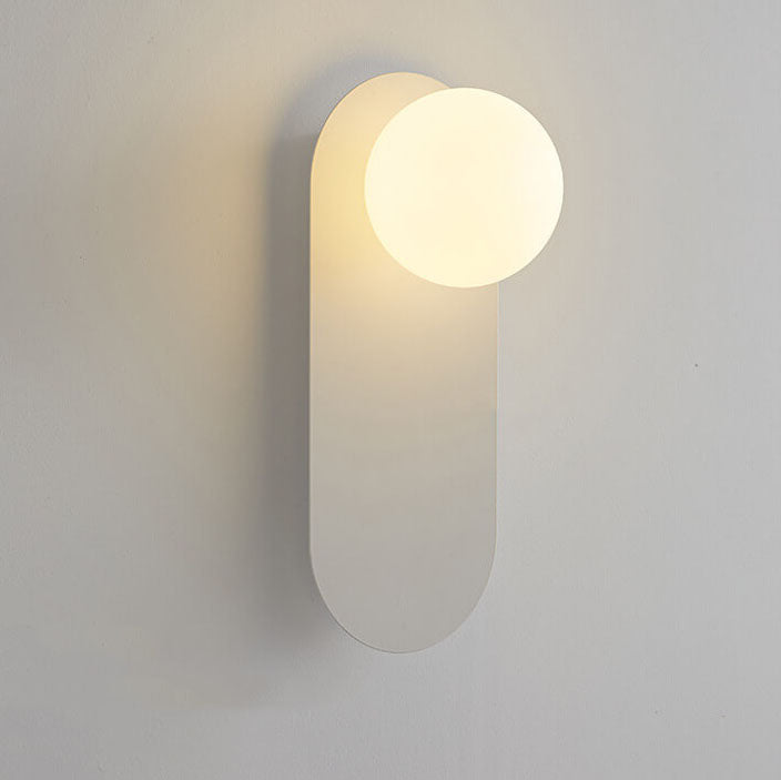Nordic Minimalist Glass Globe Wall Sconce Light 1-light