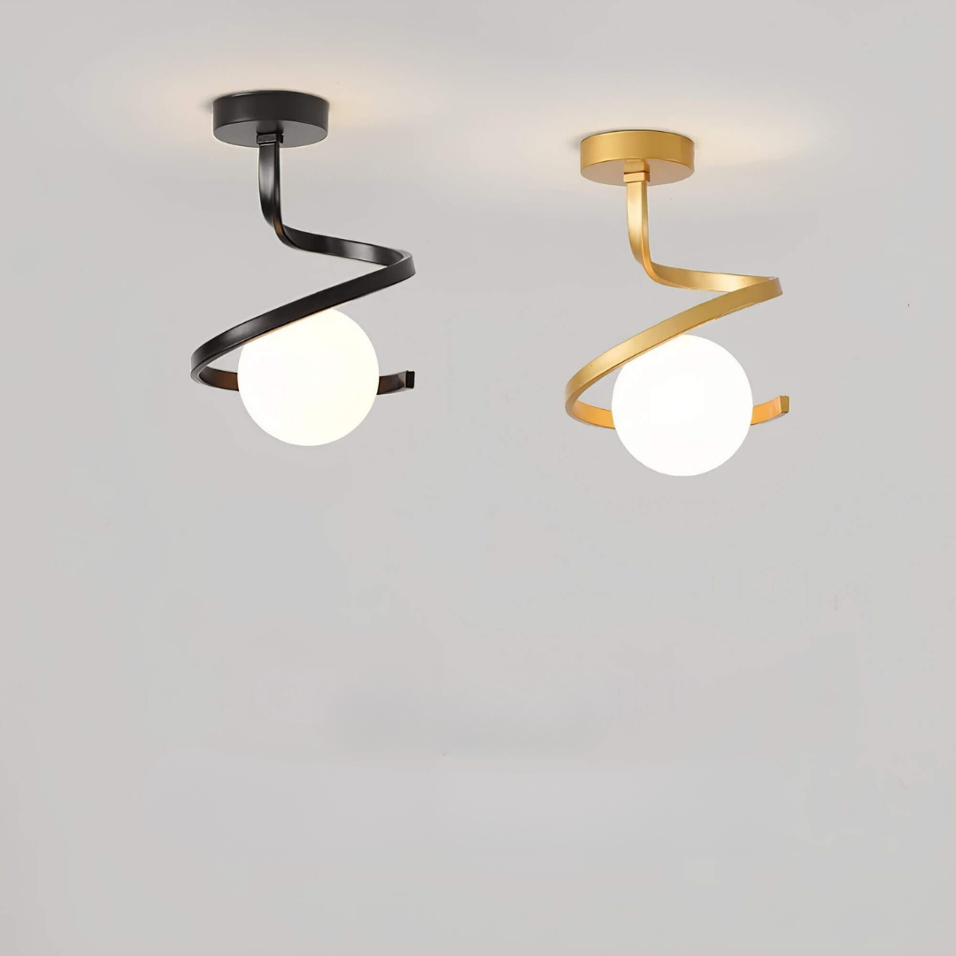 Modern Iron Glass Ceiling Light 1-Light