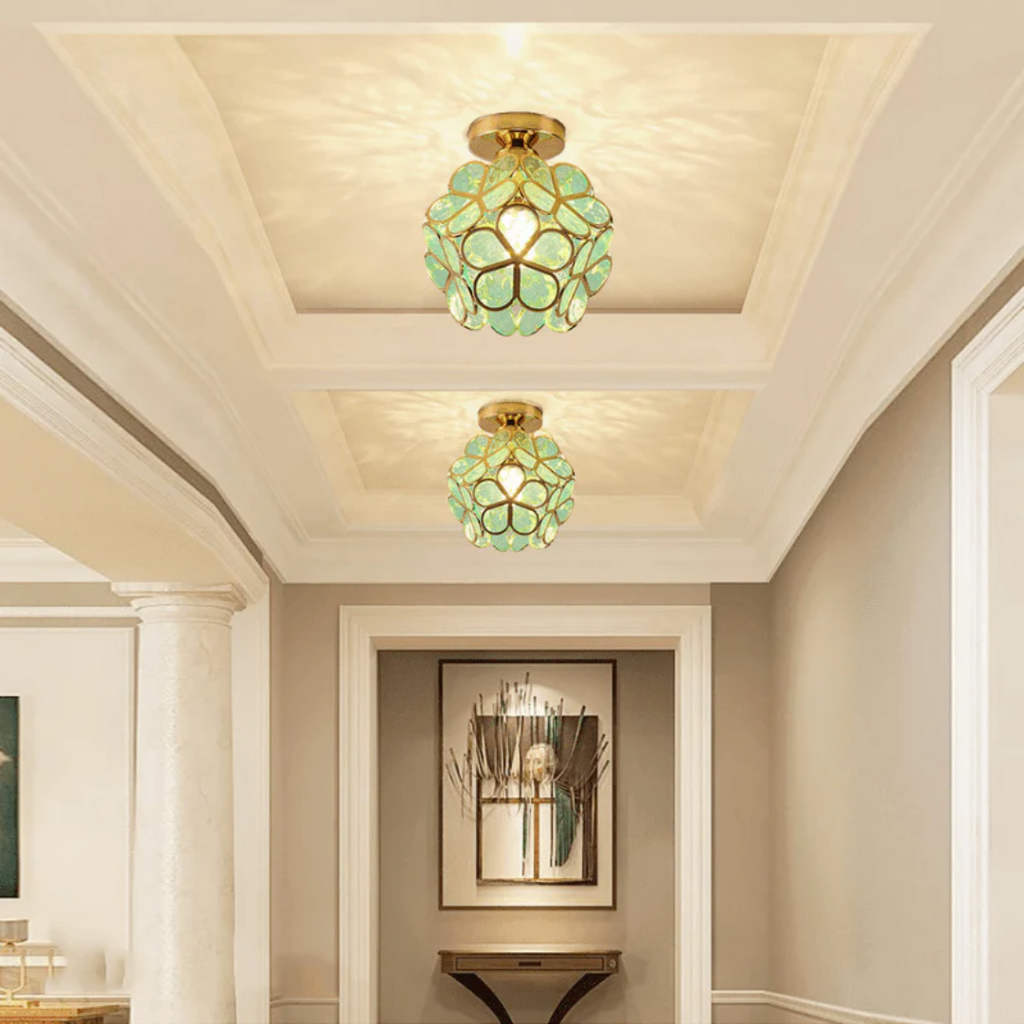 Vintage Floral Ceiling Light 1-Light
