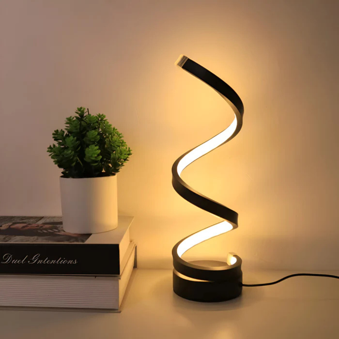 Leto - LED Table Lamp with Spiral Design