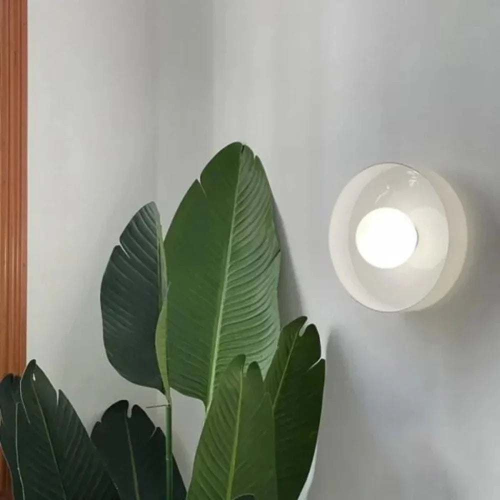 Modern Glass Disc Ceiling and Wall Light LED 1-Light