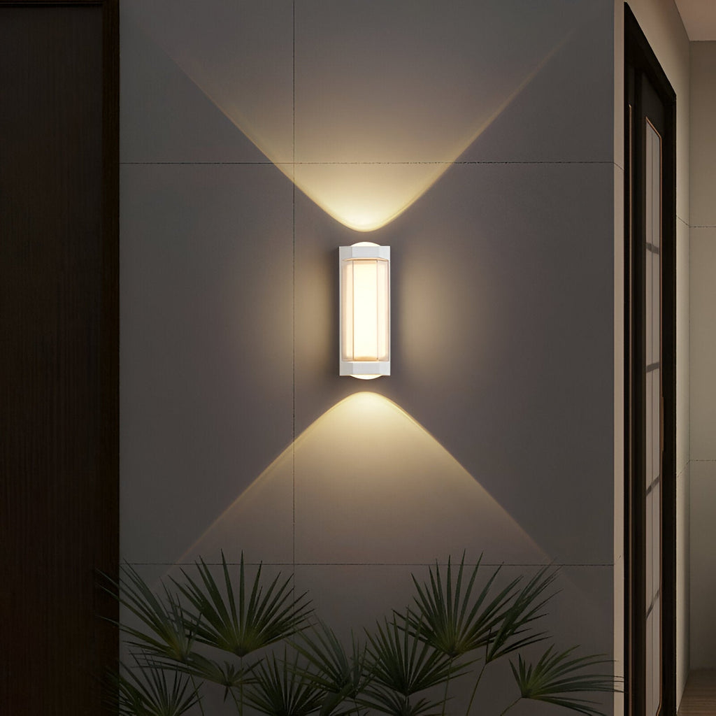 Nordic Minimalist Acrylic Rectangular Outdoor Wall Light LED Up-Down