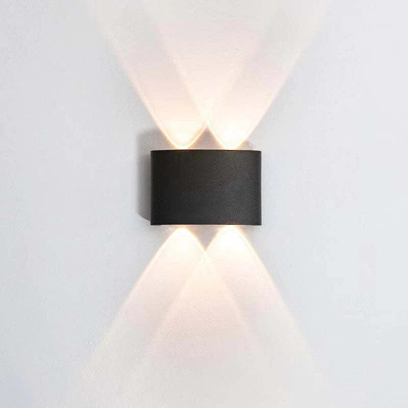 Ray Modern Outdoor Wall Light Rectangle LED White Metal Terrace