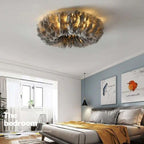 O'Moore Swan Feather Round Ceiling Light