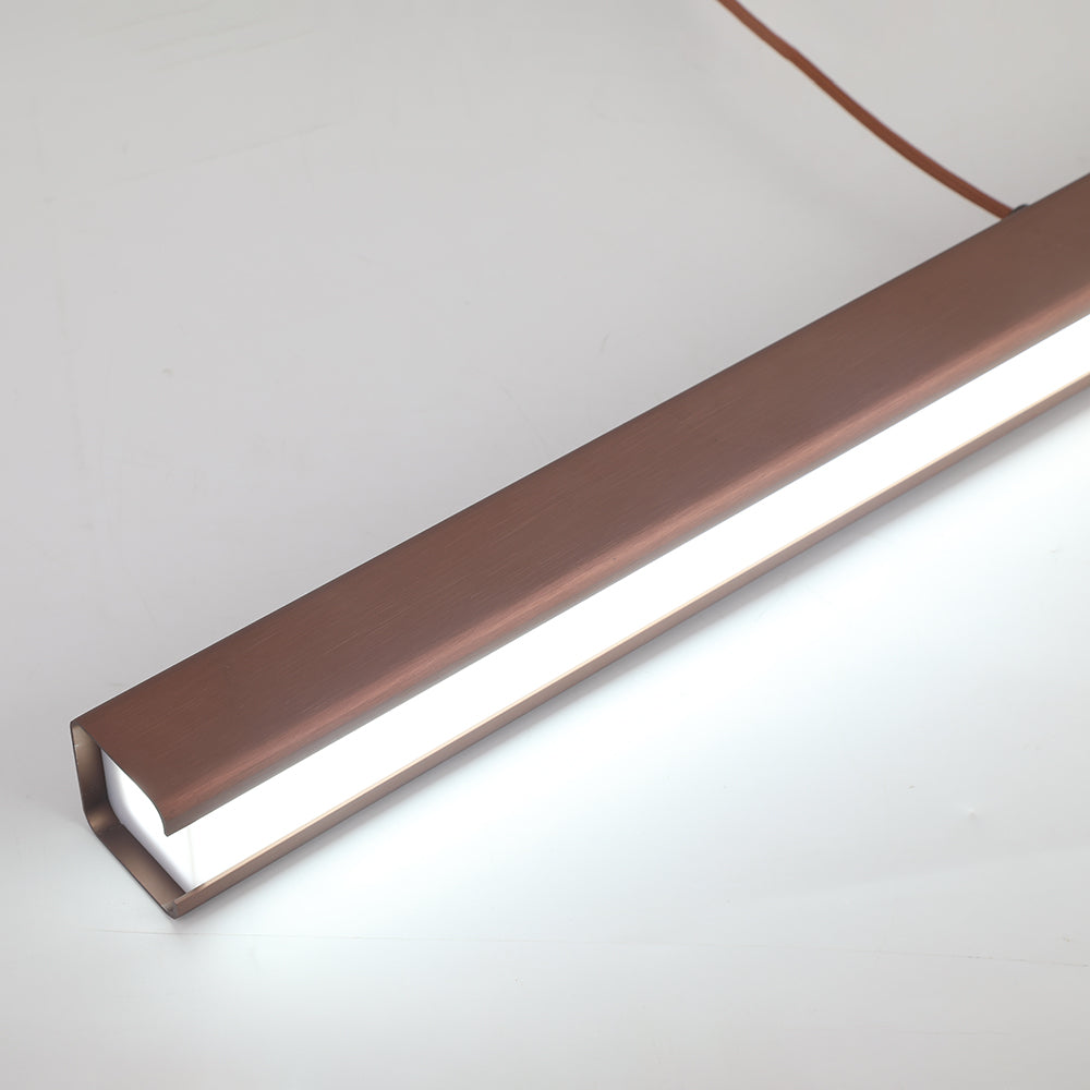 Arisha Modern LED Pendant Light Linear Black/Brown Dining Room Metal