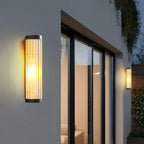Yoru Semi-Cylindrical Wall Sconce. Metal/Glass. Outdoor