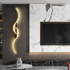 Lumor Modern Wave Design Wall Sconce Black/Gold Living Room