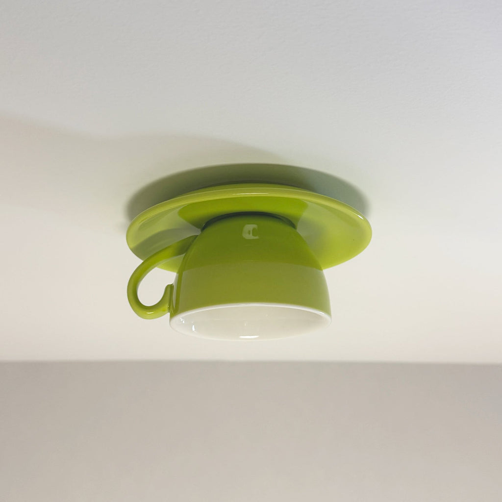 Valentina Modern Ceiling Light, Blue/Pink/Yellow, Coffee Cups, Ceramic, Bedroom