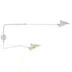Designer wall lamp with double arm – adjustable wall light for living room, office, or bedroom